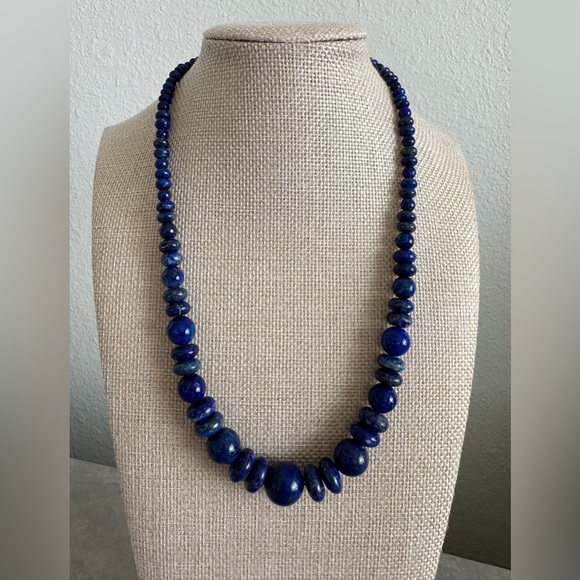 Lapis bead necklace by Jay King - Picture 1 of 11